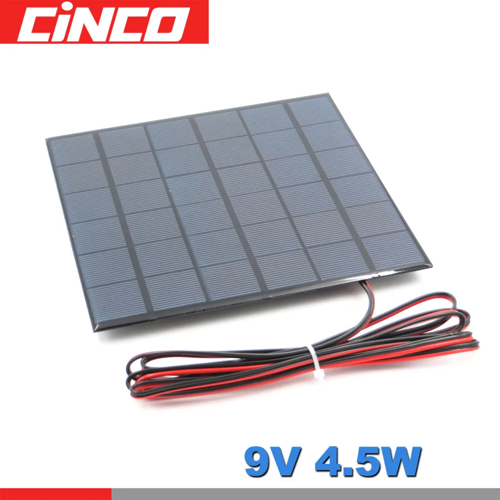 9V 4 5 W 500mA солнечная панель Портативный Мини DIY модуль система для лампы