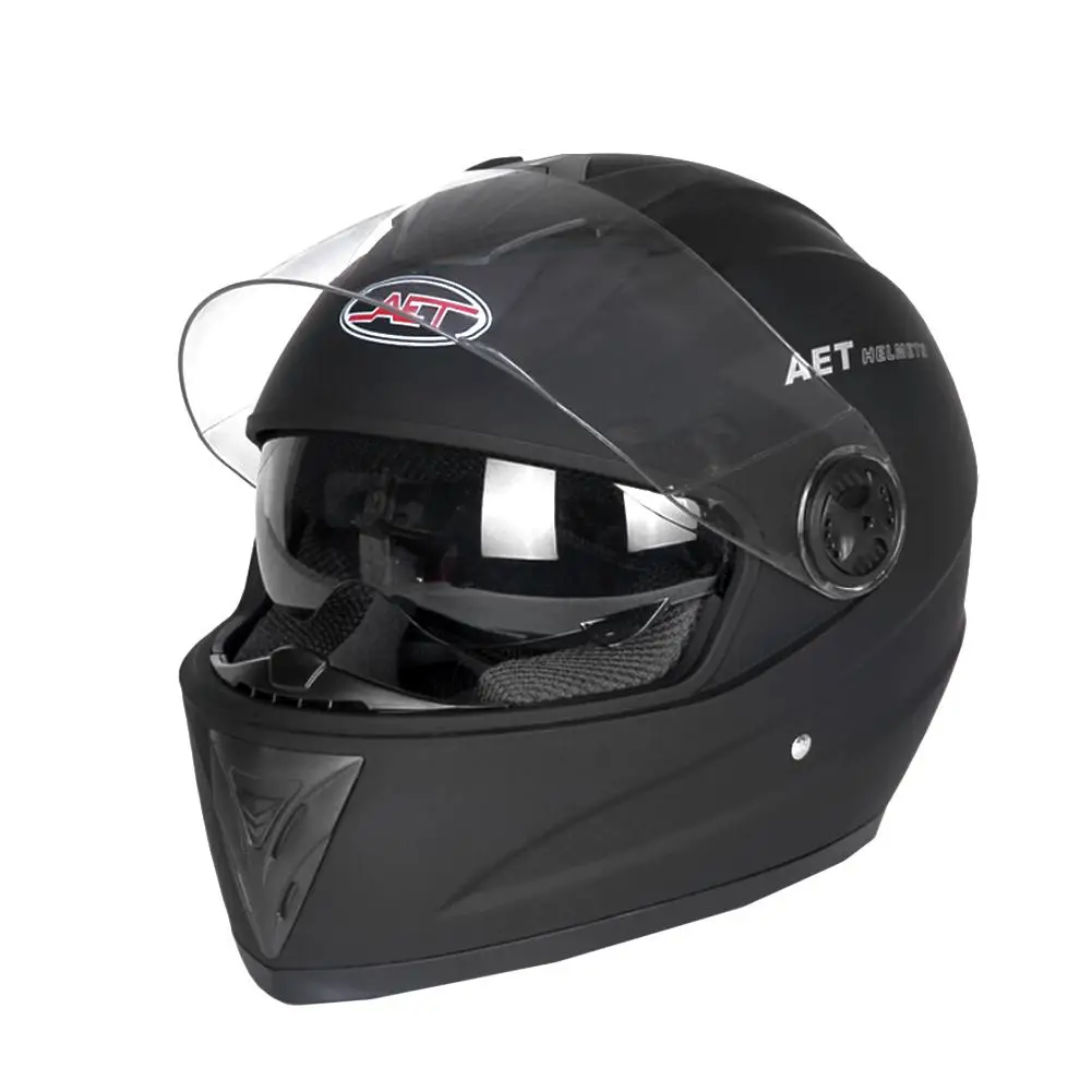 Полнолицевой шлем с двойными линзами мотоциклетный для мужчин и женщин