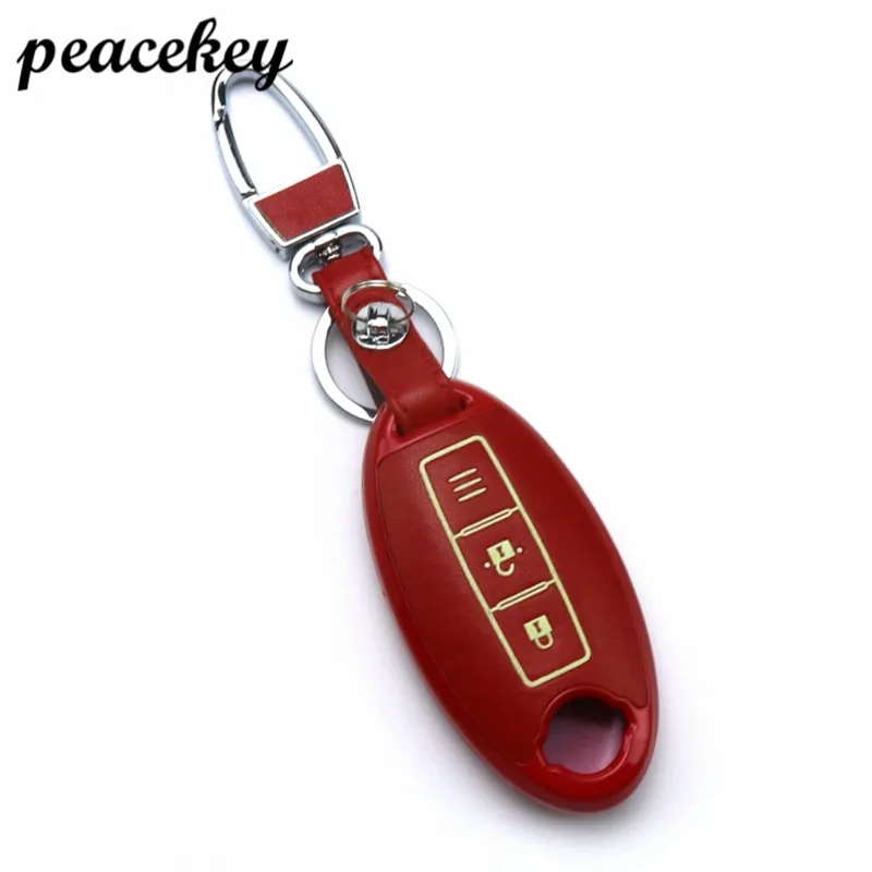 Кожаный чехол для автомобильного ключа Peacekey Nissan Infiniti Altima qashqai x trail tiida almera juke note