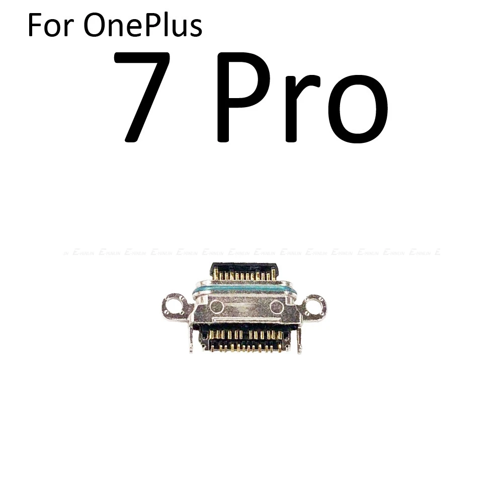 2 шт., новинка, Micro type-C, USB разъем, зарядный разъем, порт для OnePlus X 1 2 3 3T 5 5T 6 6T 7 Pro, запасные части - Цвет: For OnePlus 7 Pro