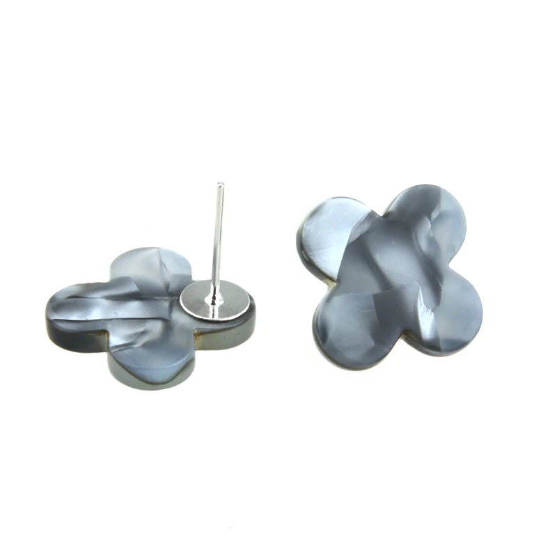 Висячие серьги NeeFu WoFu из смолы с клевером большие брендовые аксессуары подарок