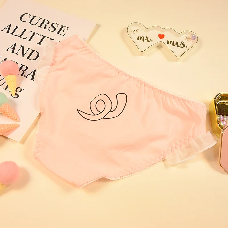 Girls Underwear Japanese Cartoon Sweet Pink Pig Triangle Pants Cute Butterfly Tie string sexy femme erotique culotte |