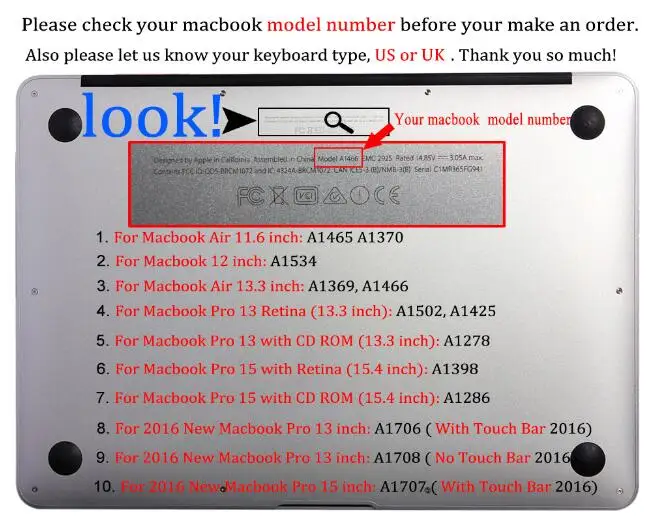 Водонепроницаемый прозрачный силиконовый чехол для клавиатуры из ТПУ Macbook Air 11 12