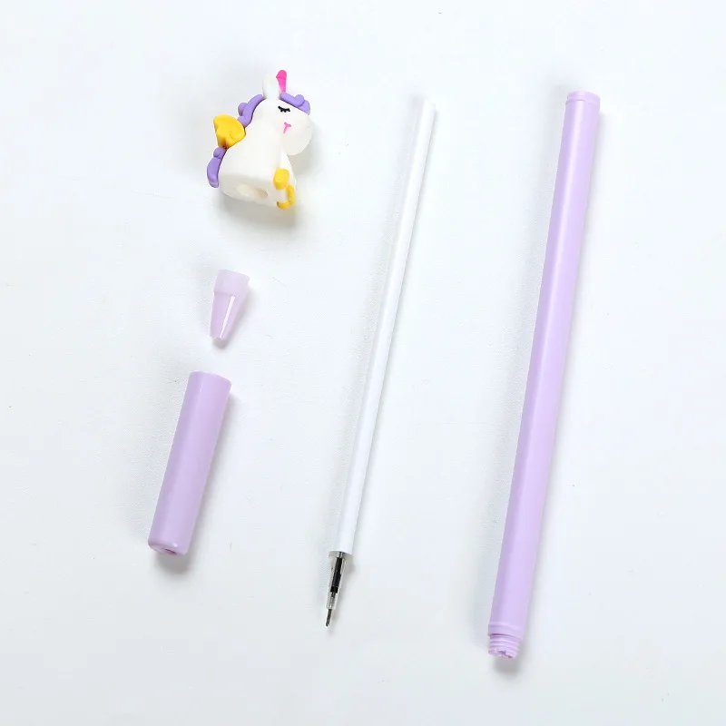 Cute Kawaii Unicorn Baby Gel Pen Cartoon Beautiful Black Ink Pen for Girl Kids Gift Supply Office School Stationery