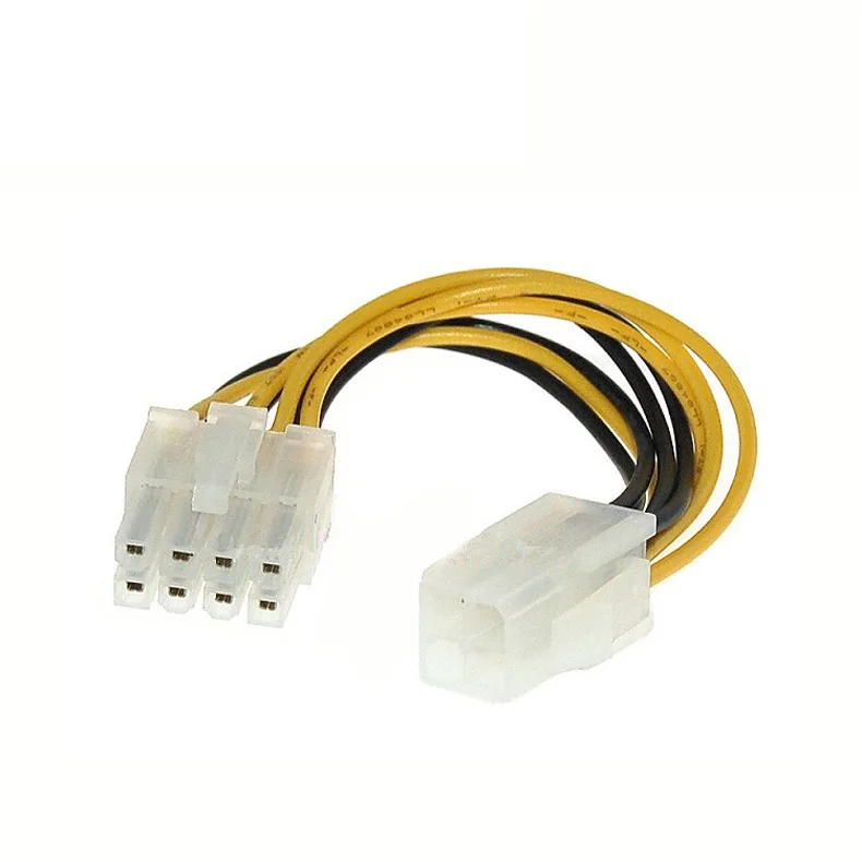 

4 Pin Male to 8 Pin CPU Power Supply Adapter Converter ATX Cable 12V New Arrival