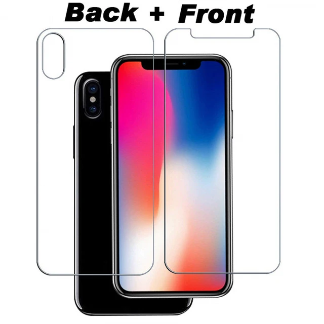 3D 9H переднее + заднее закаленное стекло для iPhone XS MAX XR X 8 7 6 6S Plus 5S 5 SE 5C 4 4S защитная