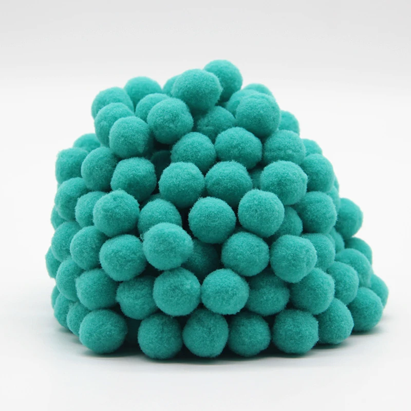 4 mint green Помпоны 15 мм помпоны многоцветные шары ленты меховые поделки DIY мягкие понпоны Свадебные украшения для шитья на ткани аксессуары 20 г - Цвет: 4 mint green