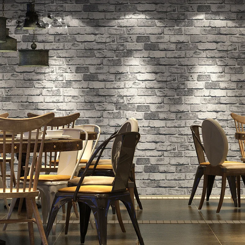 

new Chinese style 3d grey red brick vintage wallpapers restaurant barber shop hotel antique brick wallpaper office restaurant