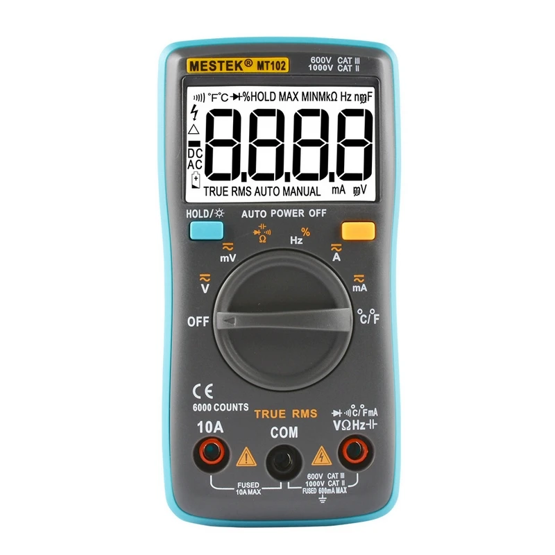 Mini Digital Multimeter Current and Voltage Tester Transistor Ammeter Voltmeter Ohm Portable AC/DC LCD dispaly 2 Color | Инструменты