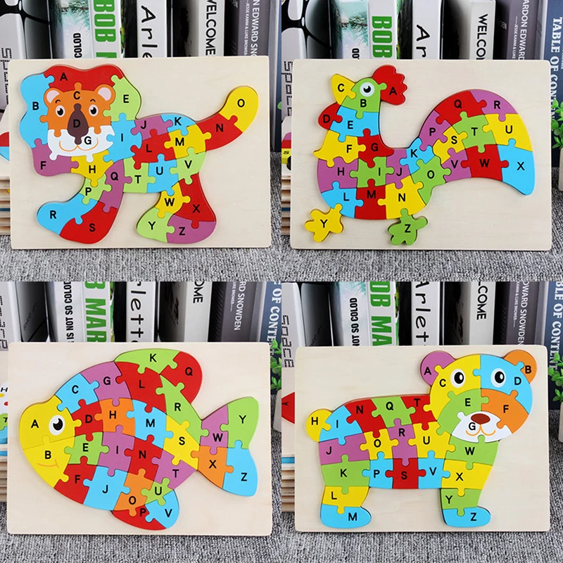 Детские развивающие 3D головоломки с алфавитом ABC познавательное произношение