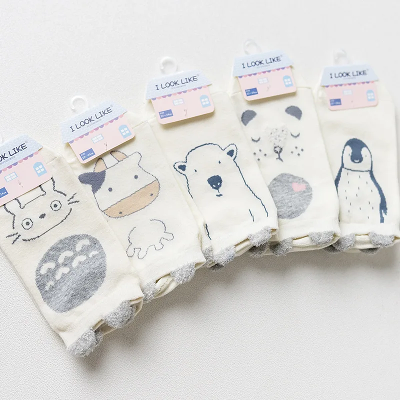 Я выгляжу как 3 пары 22 см Весна Лето Леди животное картина женщина свежий лодыжки