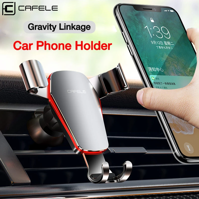 Автомобильный держатель для телефона Cafele Gravity, держатель для телефона на вентиляционное отверстие, вращение на 360 градусов, автоматическая подставка для мобильного телефона Xiaomi 9 iPhone X