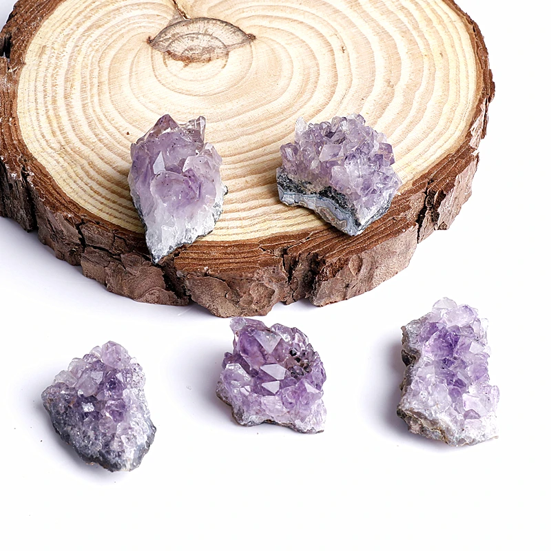 1 шт. Geode неправильный Аметист кластер Кристалл кварц домашний декор натуральный камень 25-40 мм