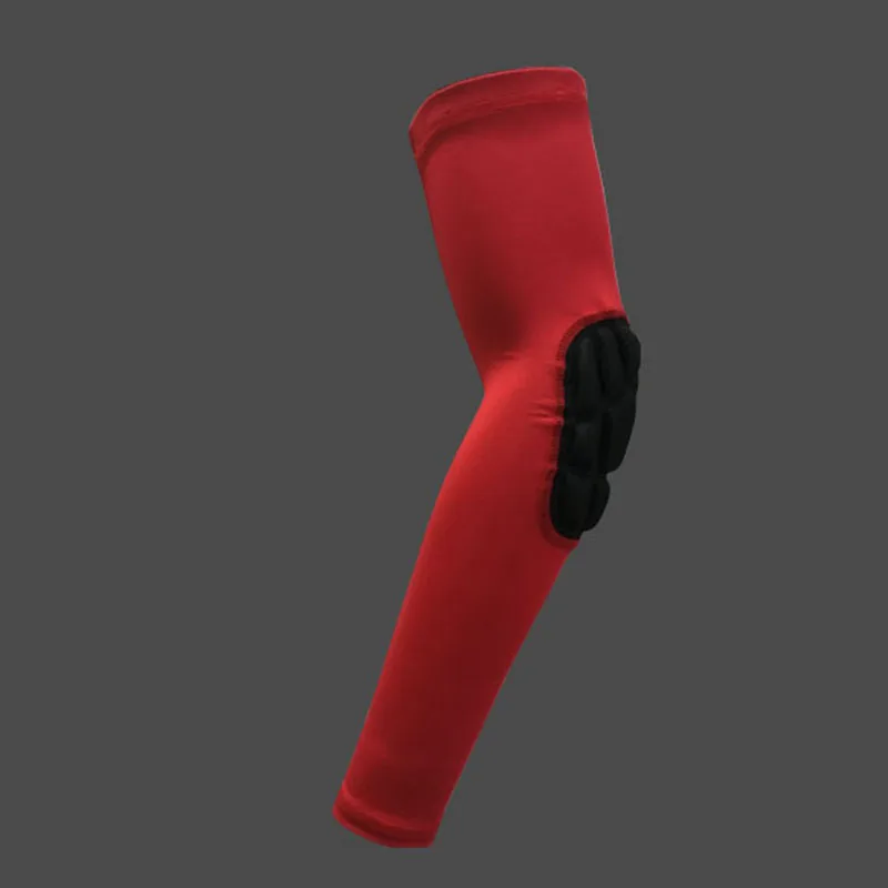 Red 1 шт. эластичный спортивный для спортивного зала баскетбольная кисть рукав теплый Crashproof соты защитные накладки на локти налокотник защита Спортивная безопасность - Цвет: Red