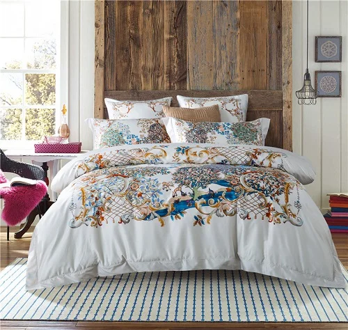 Комплект постельного белья из 100% хлопка с изысканной мандалой королевский