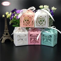 50pcs mult designs laser cut candy chocolate box packaging wedding favors decoration love heart bird cage bridge groom gifts