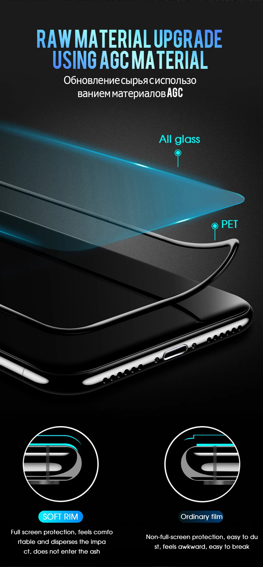 35D Полное покрытие экрана Защитное стекло для iPhone 6 6s 7 8 Plus закаленное стекло на iPhone X XS 6 6s защитная пленка, стекло