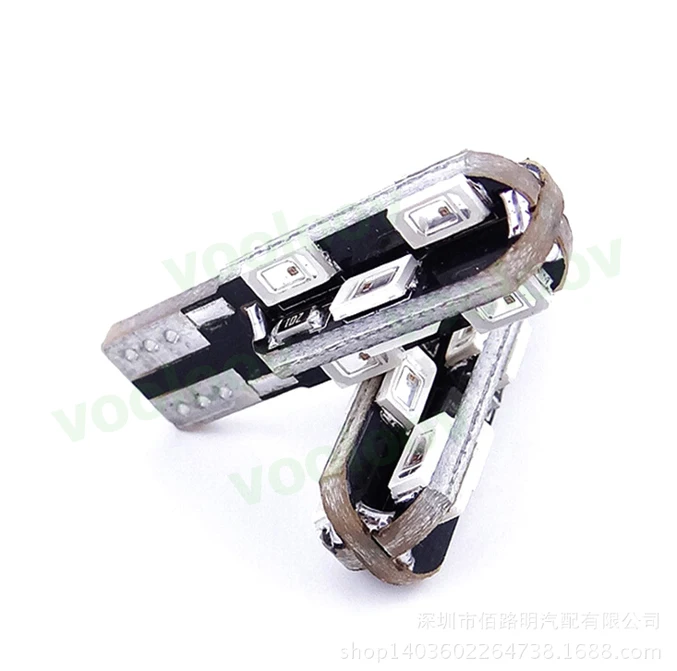 Автомобильная светодиодная лампа T10 5630 12 SMD холодный белый/Кристальный