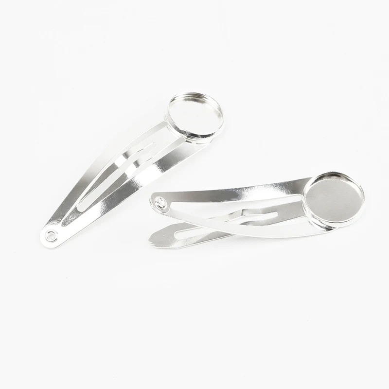 Silver 10 шт. Заколки для волос базовые заготовки DIY горячие шпильки с жемчугом камея с цветочным узором и бантом, установка для изготовления ювелирных изделий в Корейском стиле волос аксессуары-фурнитура - Цвет: Silver