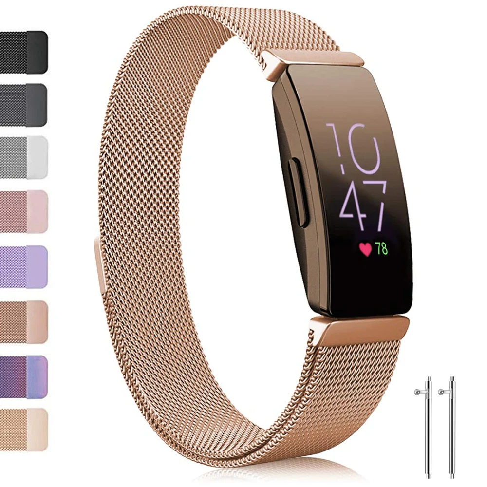 Для Fitbit Inspire HR Band Замена Миланская петля Магнитный Корреа ремешок из нержавеющей стали Betl для Fitbit Inspire Smartwatch