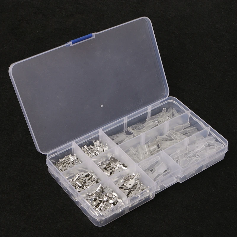 OOTDTY 270Pcs Female &amp Male Spade Connectors Wire Crimp Terminals Set 2.8mm 4.8mm 6.3mm | Обустройство дома