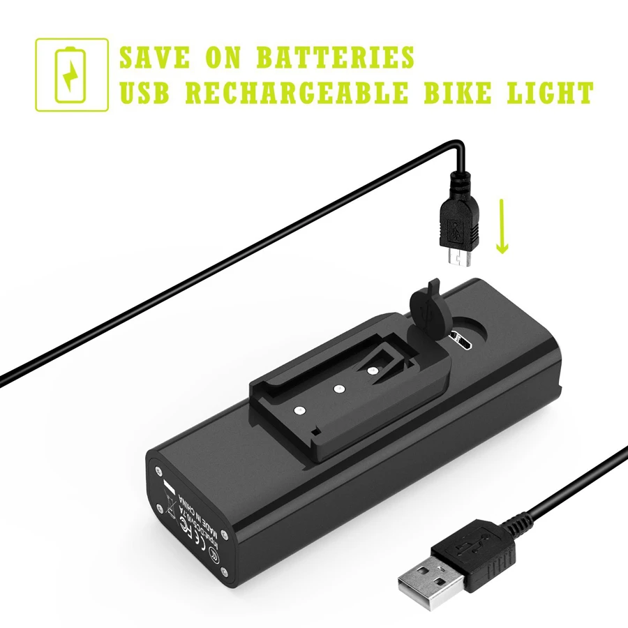 LED велосипед света-360 люмен USB Перезаряжаемые спереди свет Улучшенный голова и