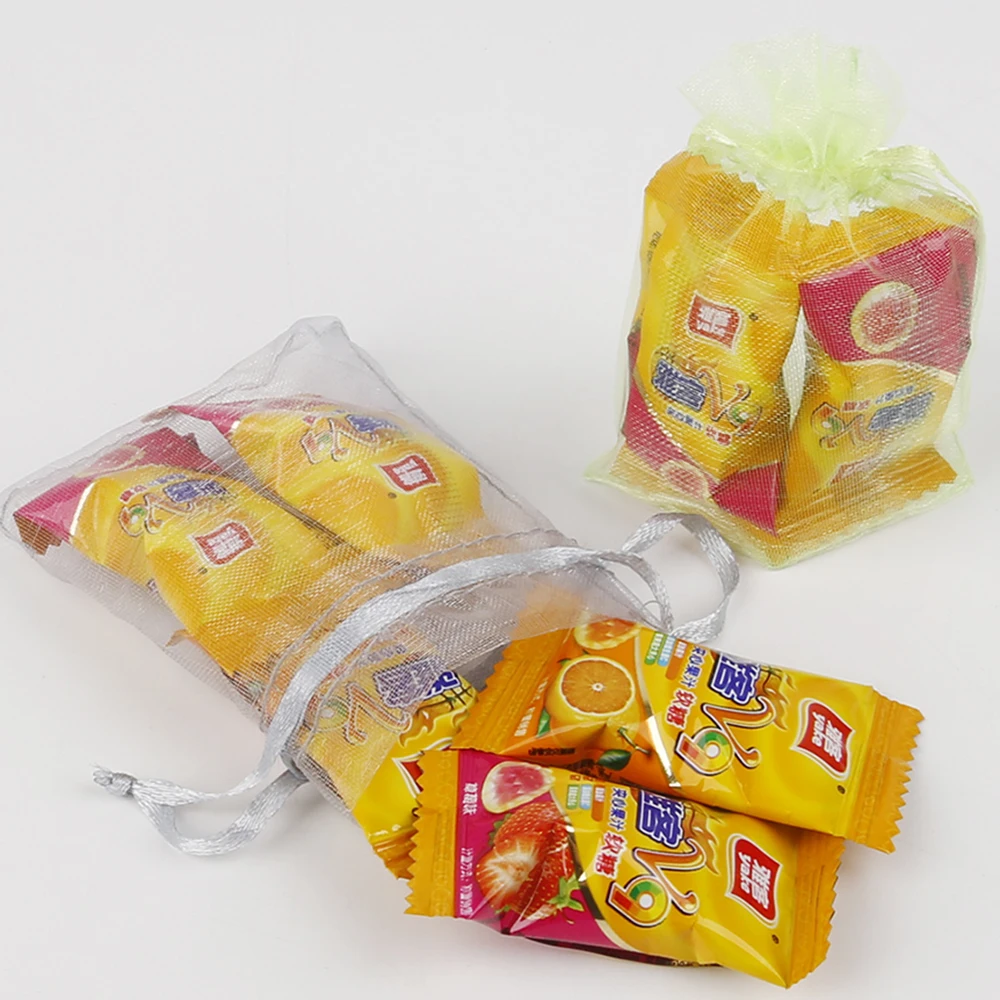 10 шт./лот Подарочная сумка для ювелирных изделий 7x9 см 9x12 Упаковка из органзы