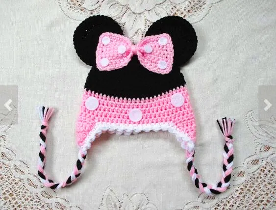 

new Crochet hat, newborn cartoon hat, newborn beanie, baby girls hat, newborn photo prop Christmas Gift NB-6Years