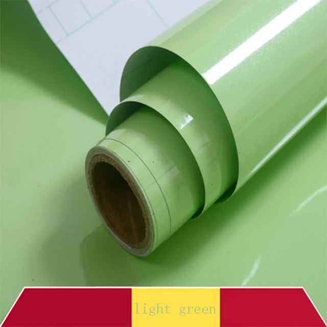 Light Green 3 м/5 м одноцветные съемные обои в рулоне кухонного шкафа для настольной мебели наклейки для ремонта самоклеющиеся декоративные пленки - Цвет: Light Green