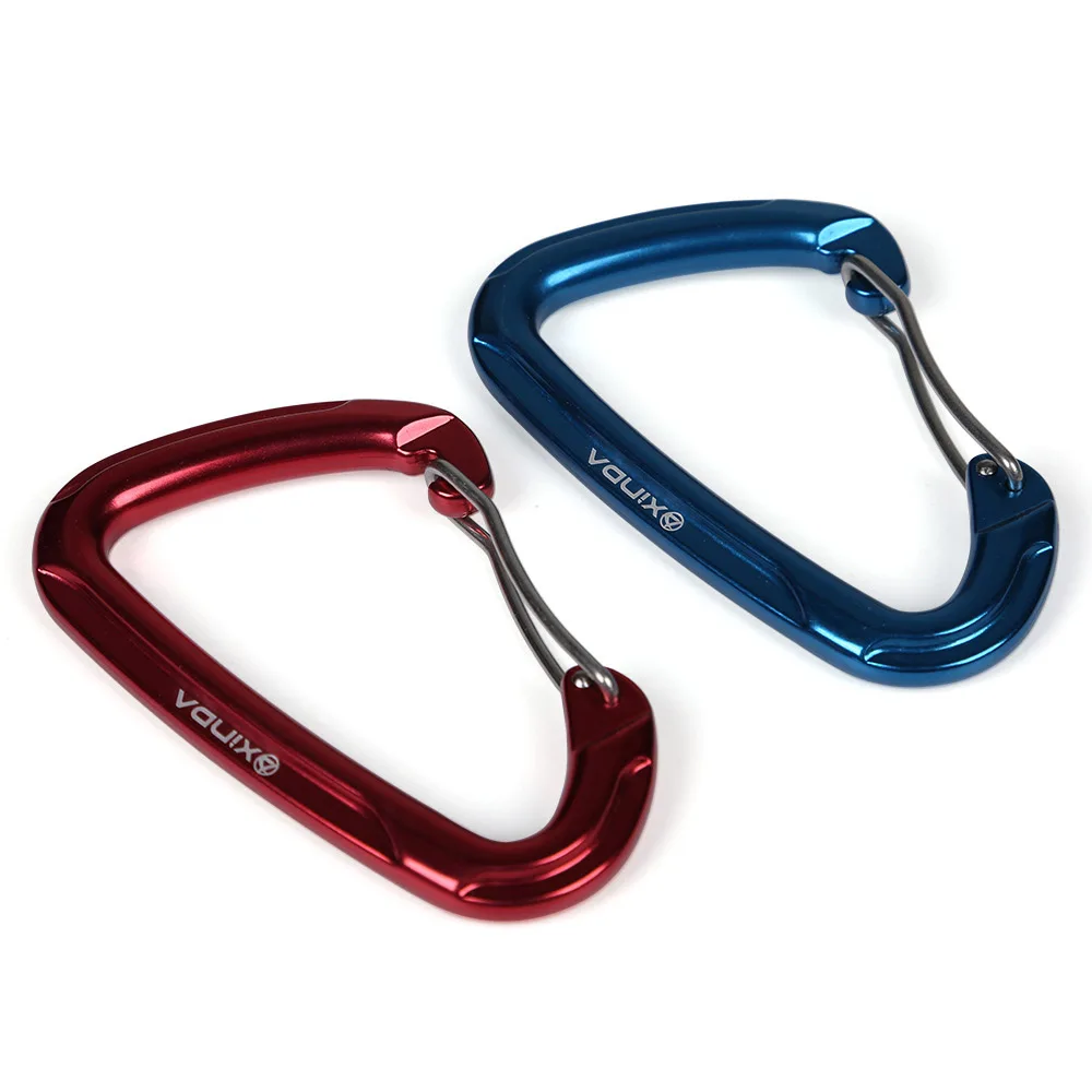 Aluminum-magnesium alloy material portable outdoor steel wire door hanging rock climbing safety buckle equipment | Спорт и