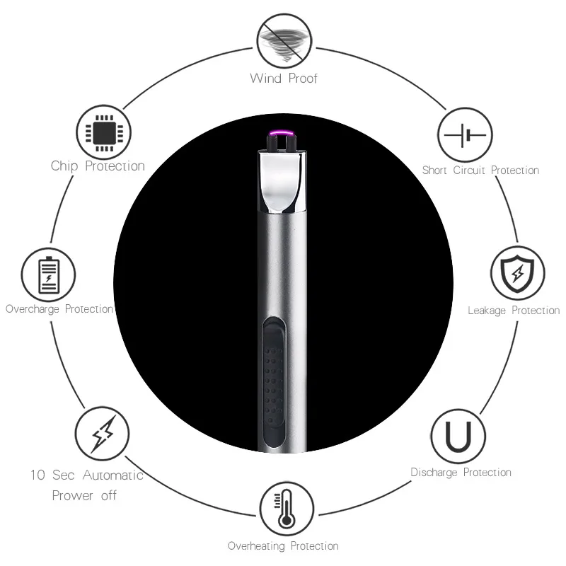 Новинка Usb перезаряжаемая дуговая плазменная Зажигалка для кухни и барбекю