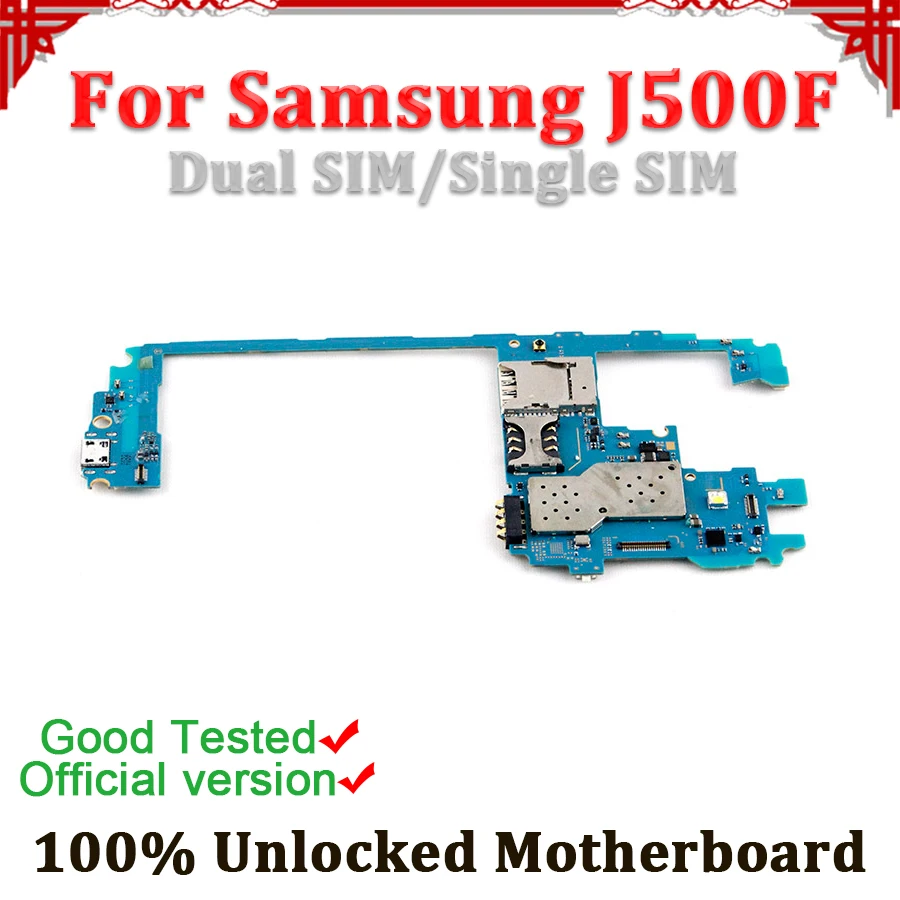 Европейская версия 100% разблокирована для Samsung Galaxy J5 J500F материнская плата 1SIM/2SIM с
