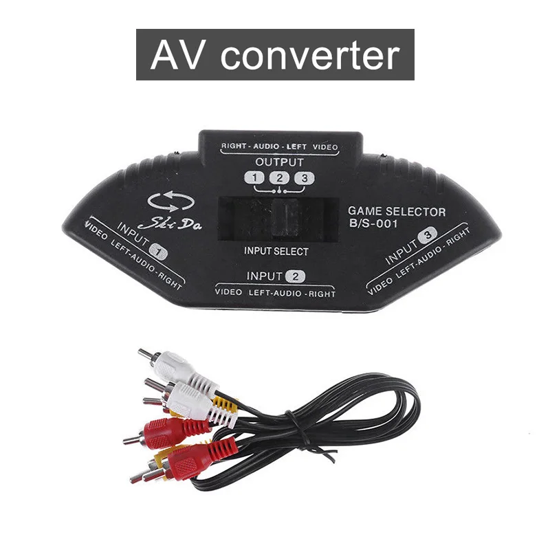 Горячая продажа 3 полосный Аудио Видео AV RCA переключатель распределитель коробки