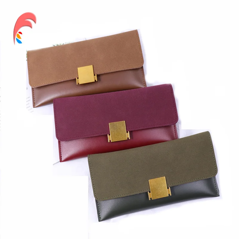 Роскошные Брендовые женские кошельки с панелями модный замок кожаный кошелек