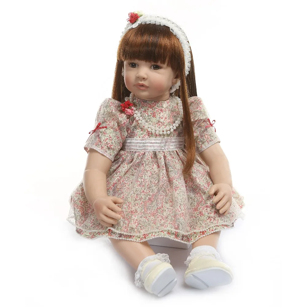 

60 см силиконовая кукла для новорожденных, игрушки для малышей, винил, принцесса, девочка, живая, Bebe, для девочек, Reborn Boneca Brinquedos, детский подаро...