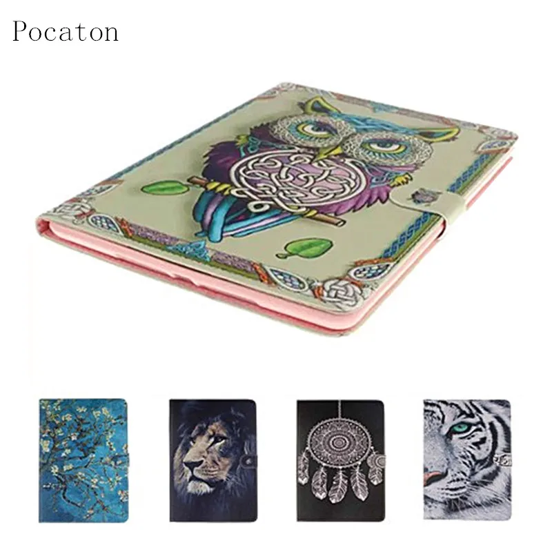 Модный чехол-книжка Pocaton из искусственной кожи высокого качества с подставкой и