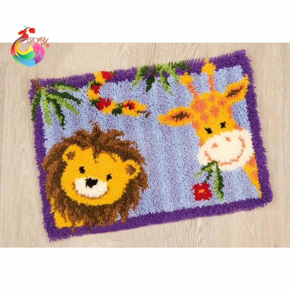 Набор для вышивки с крючком защелкой ковров Лоскутная нить вязания нитки