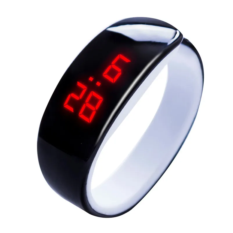 

Fashion Man's watches LED Digital Display Bracelet Watch Children's Students silicone Sports Watch Clock relojes hombre Y09#N