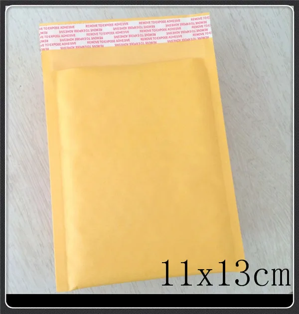 Bolsas de papel Kraft para correo, venta al por mayor, sobres acolchados, 11x13cm, 100 