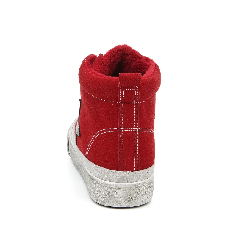 M.GENERAL Pigskin Women Winter Shoes High Top Plush Fashion Casual for Walking Zapatos Mujer Scarpe Donna #MJ-0162 | Обувь