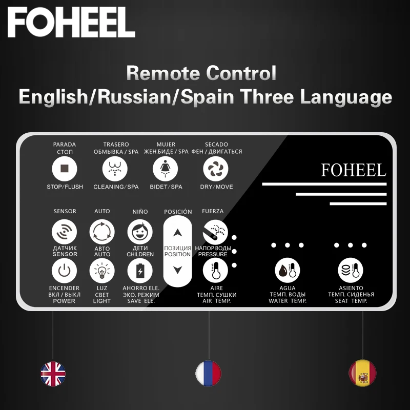 FOHEEL умный чехол для унитаза электронный биде унитаз миски подогрев сидений