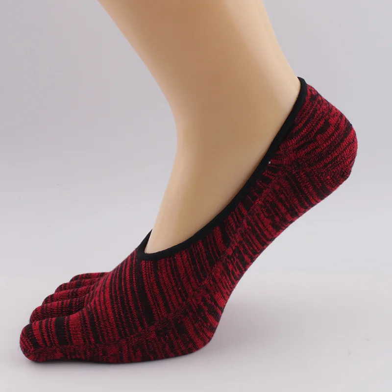 5 пар хлопок Для мужчин пять пальцев носки летом лодка носком дышащие до лодыжки No