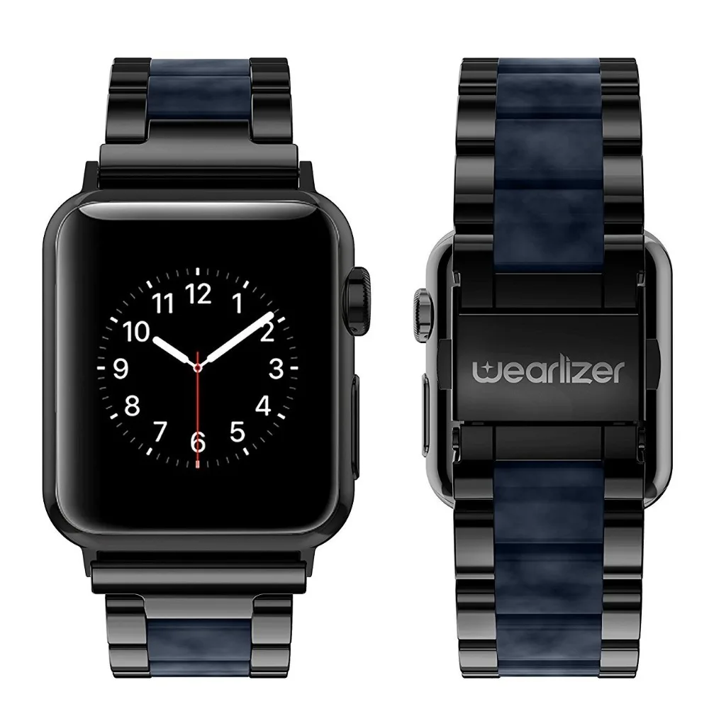 Ремешок Wearlizer для Apple Watch 38 мм 40 мм 42 мм 44 мм iWatch металлический сменный ремешок из нержавеющей стали для Apple Watch Series 5 4 3 2 1