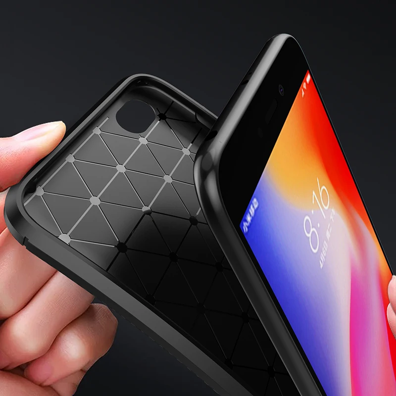 Чехол для Xiaomi Redmi Go мягкий силиконовый чехол из углеродного волокна телефона |