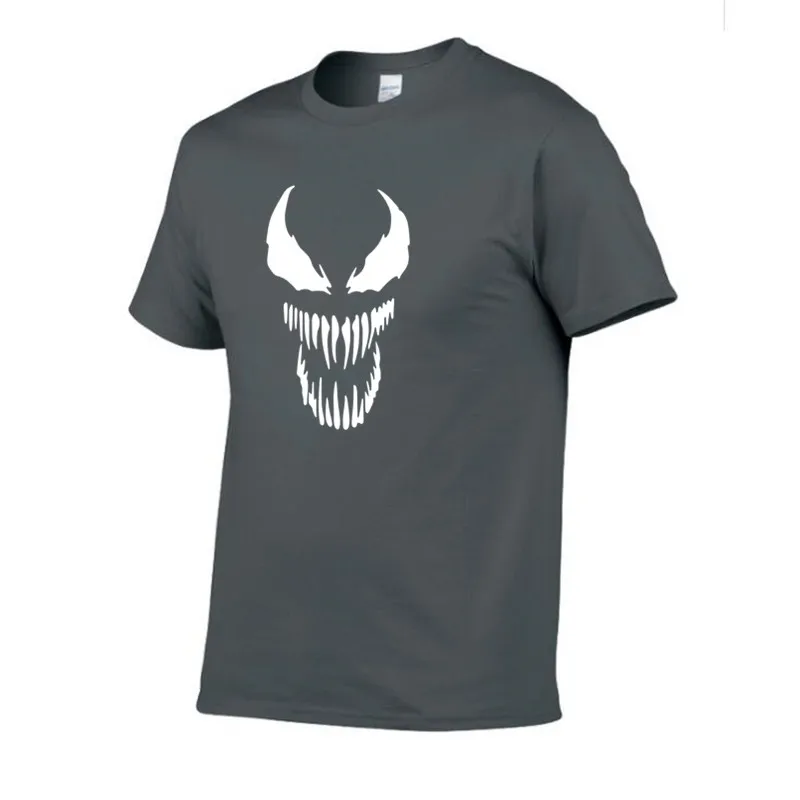 Унисекс Venom Comic оригинальность черный хлопок Harajuku футболка лето для мужчин и женщин аниме черный хлопок фильм топы тройник Homme