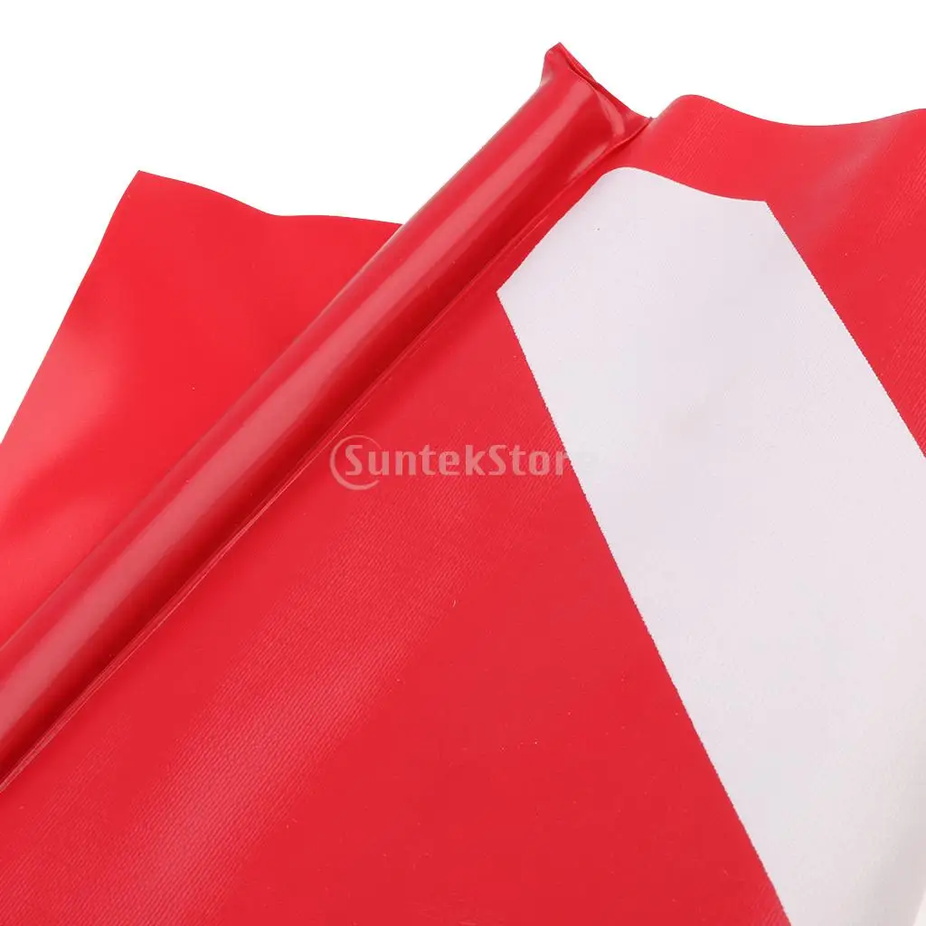

Red & White 31 x 29.5cm Scuba Diving Flag with Inflatable Buoy + Underwater Writing Slate Board 15.34 x 12.7cm with Pencil