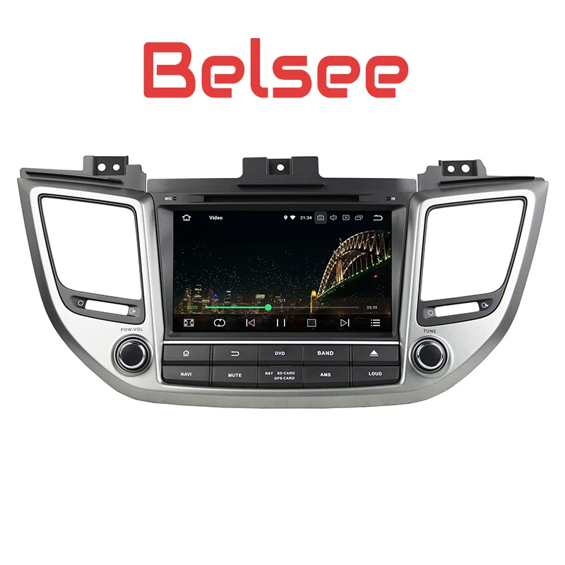 Автомагнитола Belsee для Hyundai IX35 Tucson 2015-2017 8 &quotIPS экран Android 0 2 Din стерео GPS навигация