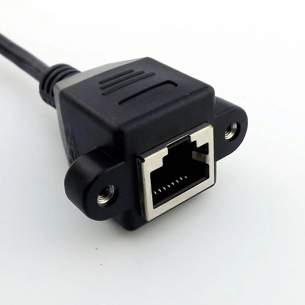 

20x Ethernet LAN Network RJ45 Male Down Angled to Female Panel Mount Male to Female Extension Cable 30cm UP/Down Angle