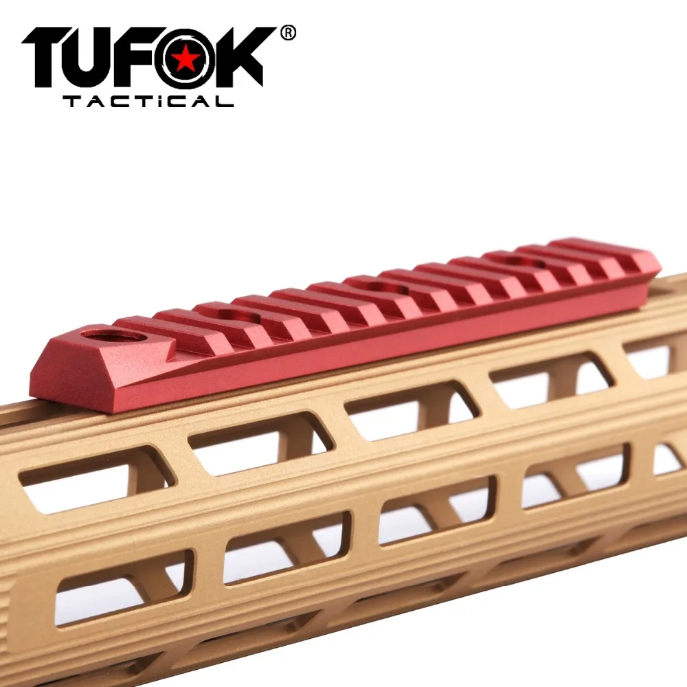 TuFok Tactical M lok Пикатинни секция 13 Mlok Слоты расширение Вивер рейку адаптер крепление