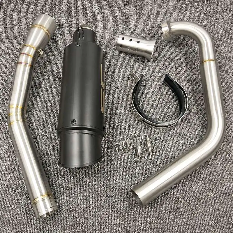 Style D Для Yamaha 2008- YZF R15 MT-15 MT 125 мотоцикл полный комплект глушитель среднего соединения труба Модифицированная R15 - Цвет: Style D